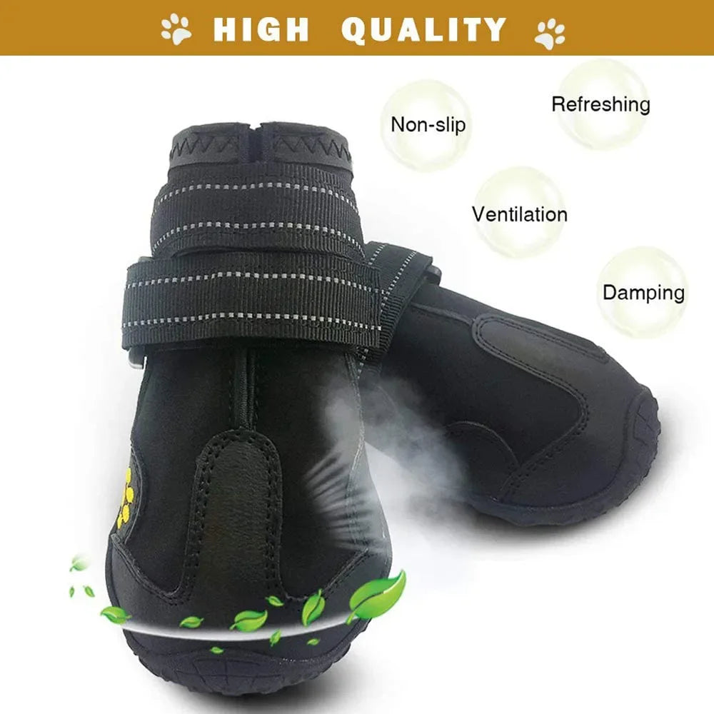 Waterproof Dog Shoes – Anti-Slip Boots for Hot Pavement & Snow