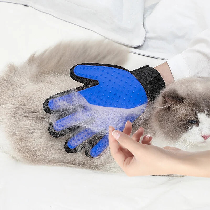 Pet Grooming Glove – Deshedding Brush & Massage Mitt for Dogs & Cats