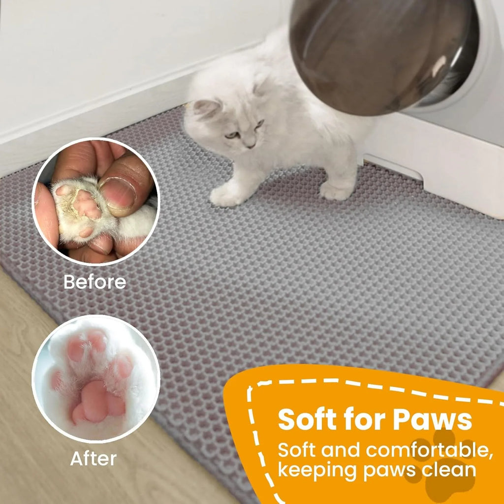 Double Layer Waterproof Cat Litter Mat – Non-Slip & Easy Clean