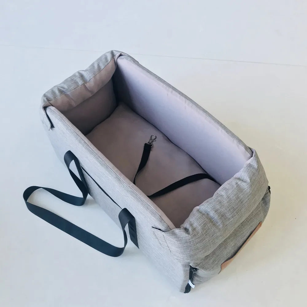 Portable Dog Car Seat & Carrier – Soft-Sided Travel Bag for Small Dogs & Cats