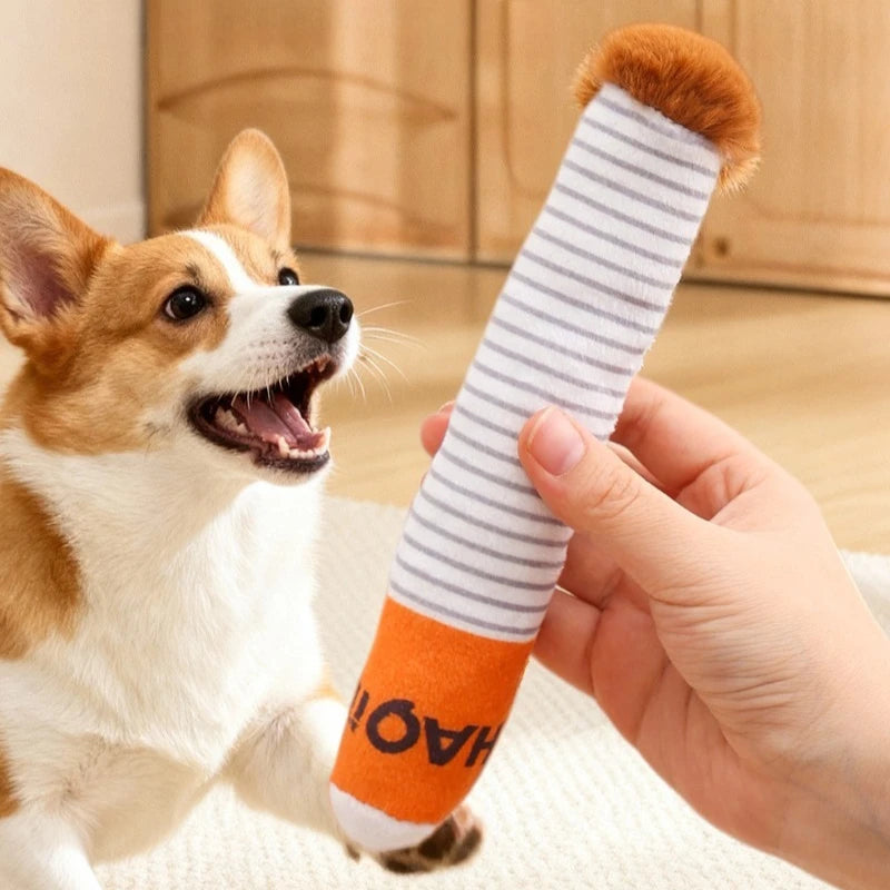 Funny Plush Squeaky Dog Toy – Interactive Chew & Play