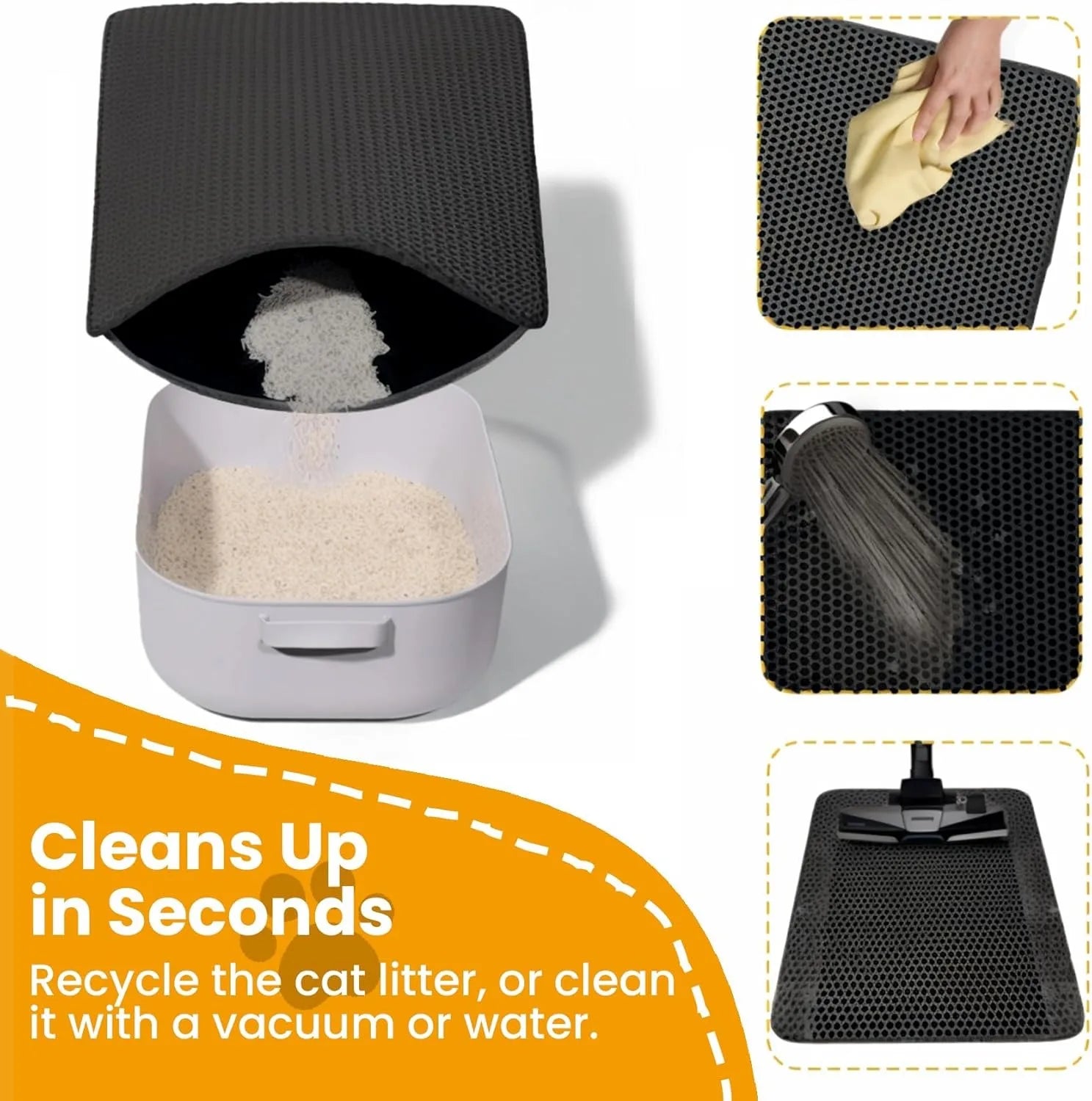 Double Layer Waterproof Cat Litter Mat – Non-Slip & Easy Clean