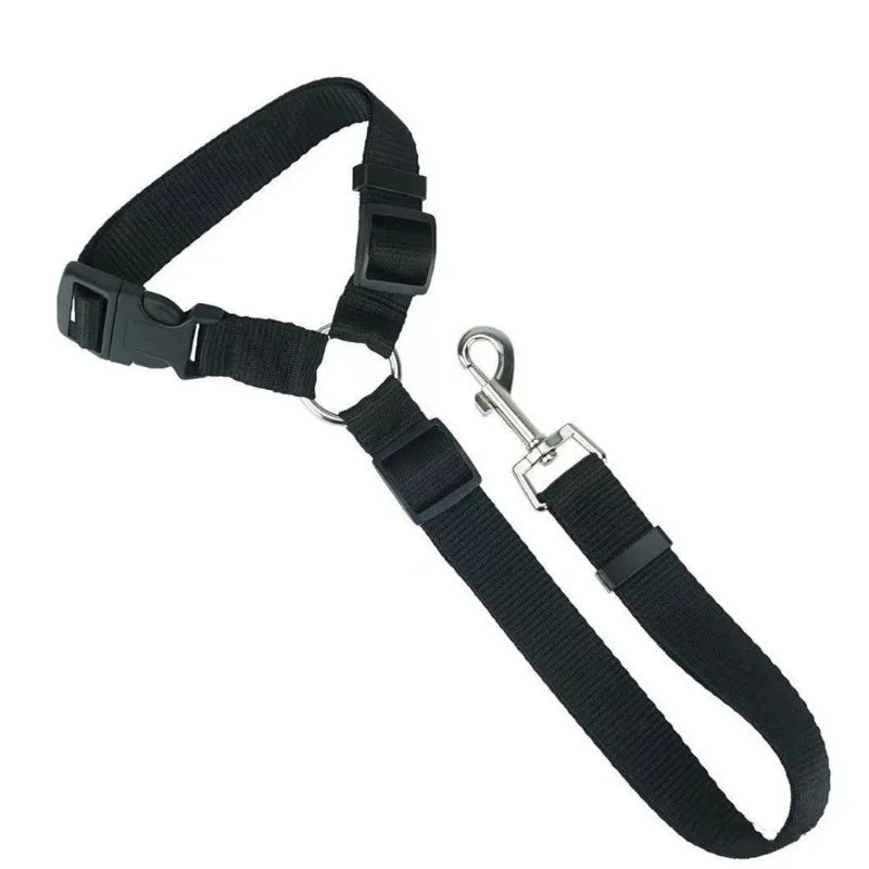 Adjustable Dog Car Seat Belt – 2-in-1 Pet Safety Lead