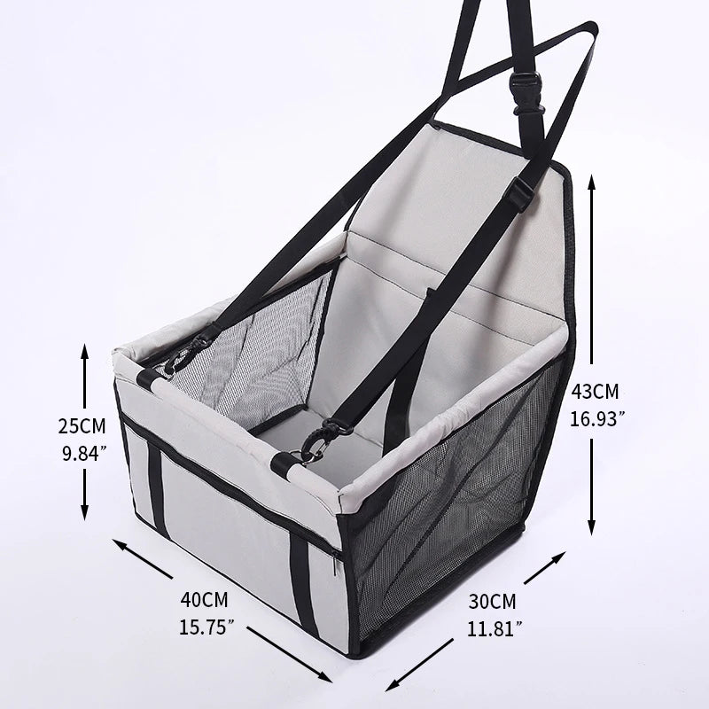 Dog Car Seat Cover – Foldable Pet Travel Hammock for Back Seat