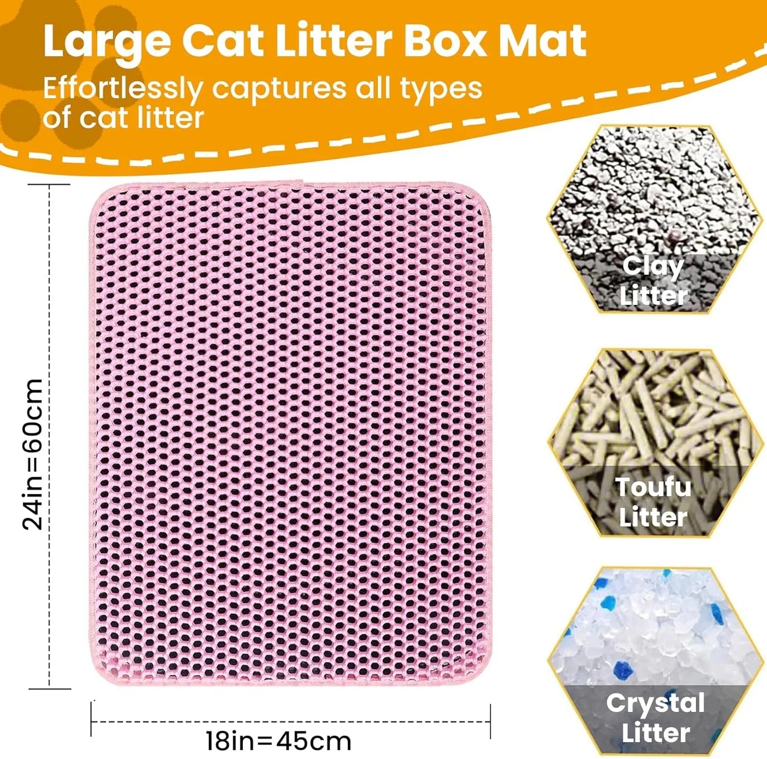 Double Layer Waterproof Cat Litter Mat – Non-Slip & Easy Clean