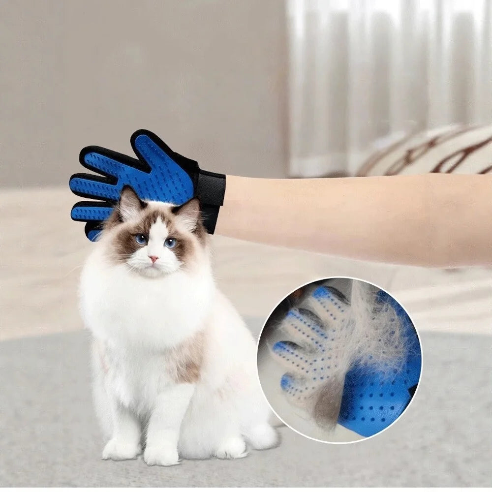 Pet Grooming Glove – Deshedding Brush & Massage Mitt for Dogs & Cats