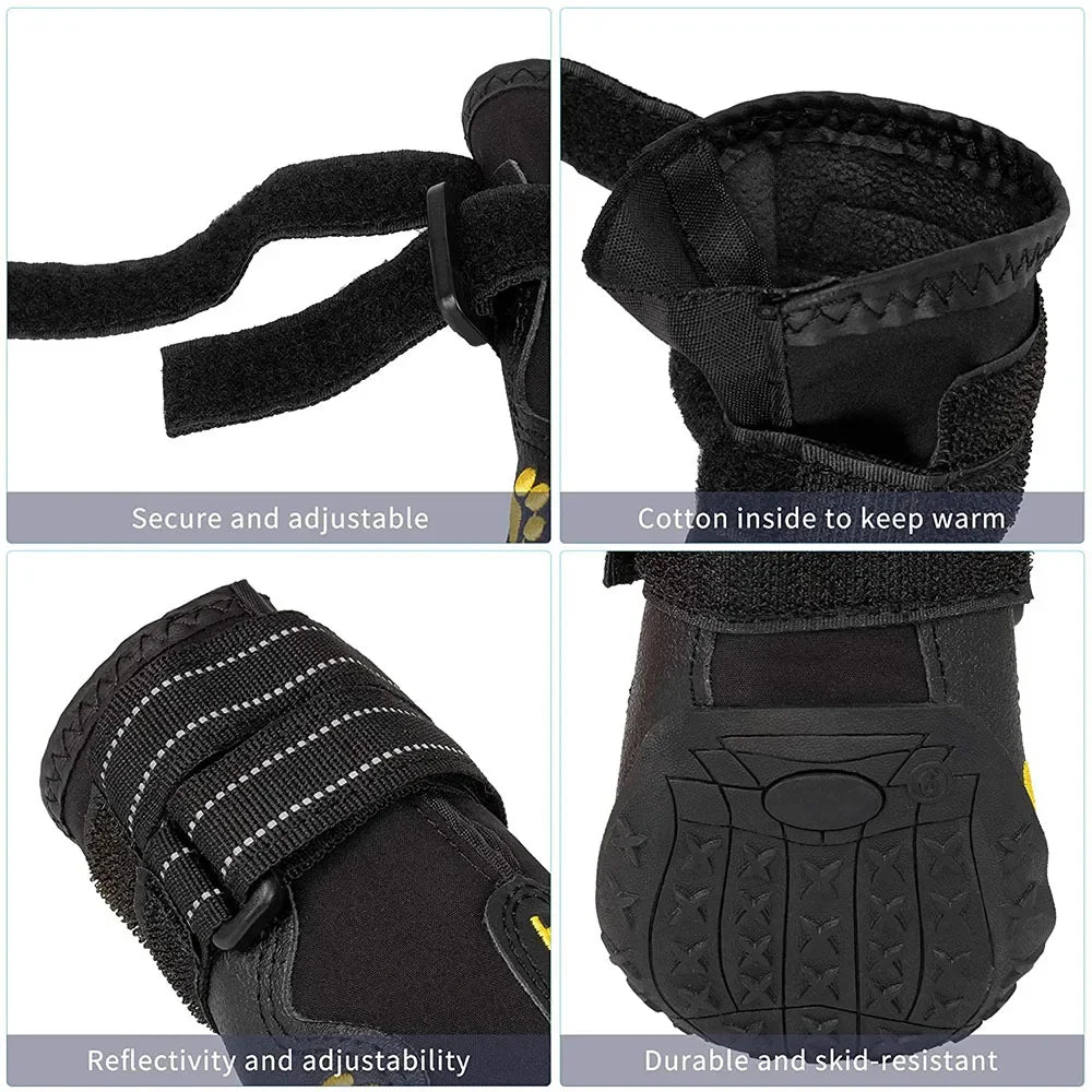 Waterproof Dog Shoes – Anti-Slip Boots for Hot Pavement & Snow