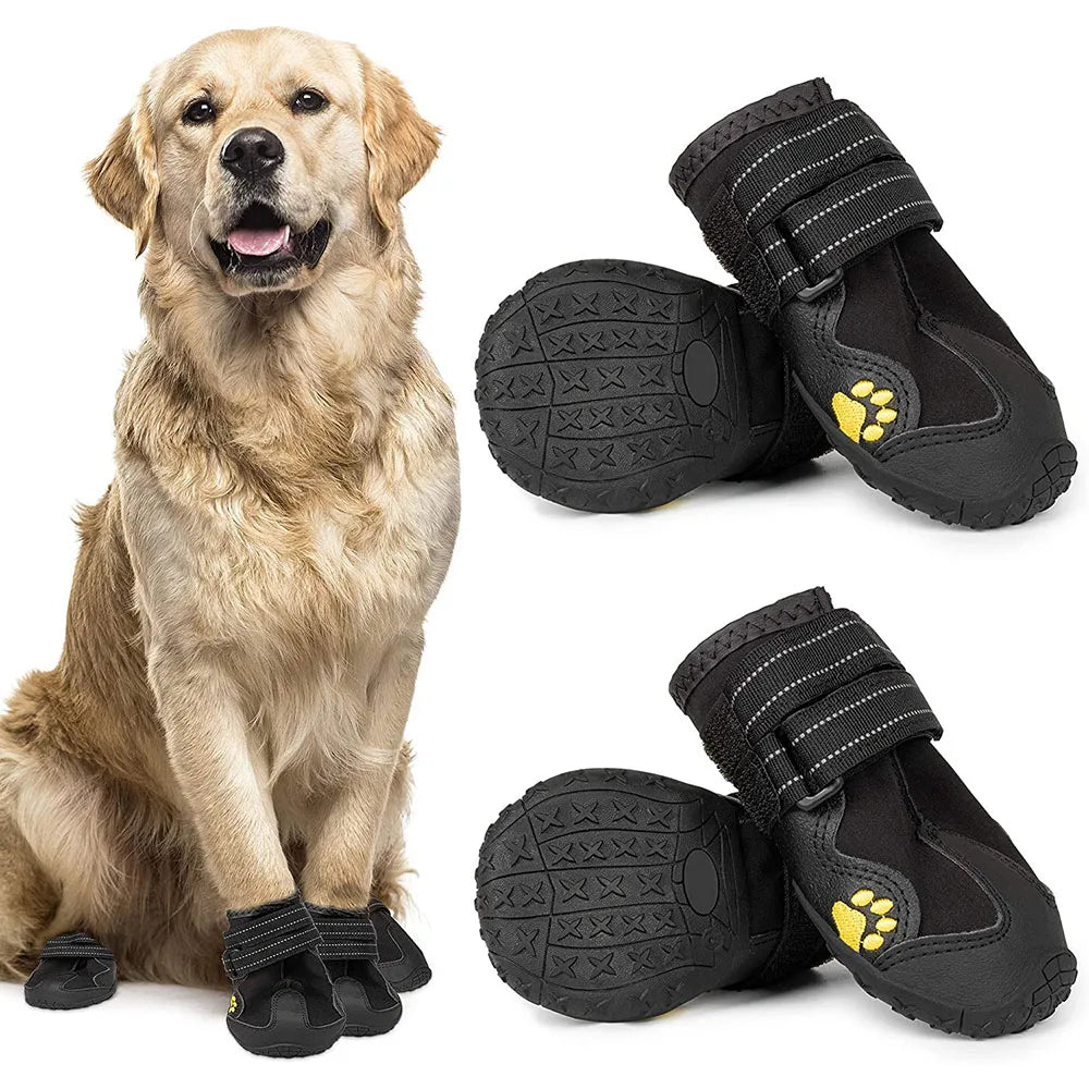 Waterproof Dog Shoes – Anti-Slip Boots for Hot Pavement & Snow