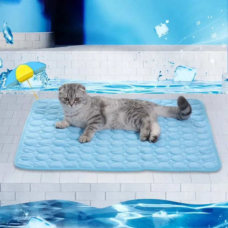 Pet Cooling Mat – Summer Bed Pad for Dogs & Cats (Machine Washable)