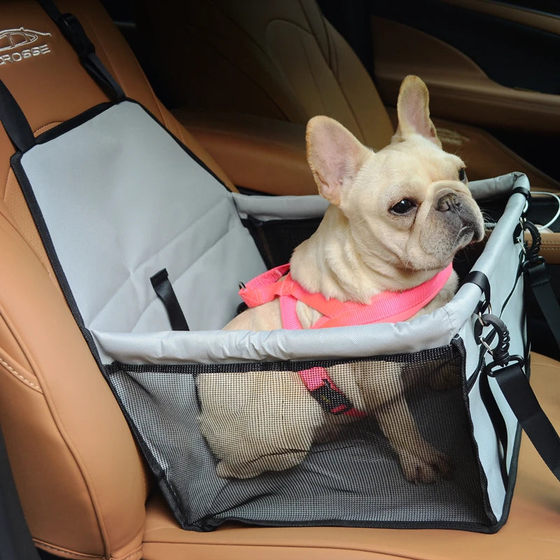 Dog Car Seat Cover – Foldable Pet Travel Hammock for Back Seat