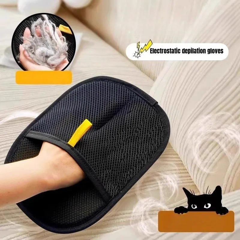 Pet Grooming Glove & Hair Remover Brush – For Dogs, Cats & Furniture