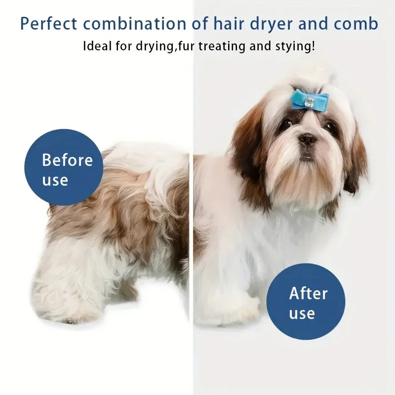 3-in-1 Pet Hair Dryer Comb – Blow Dry, Brush & Style for Dogs & Cats