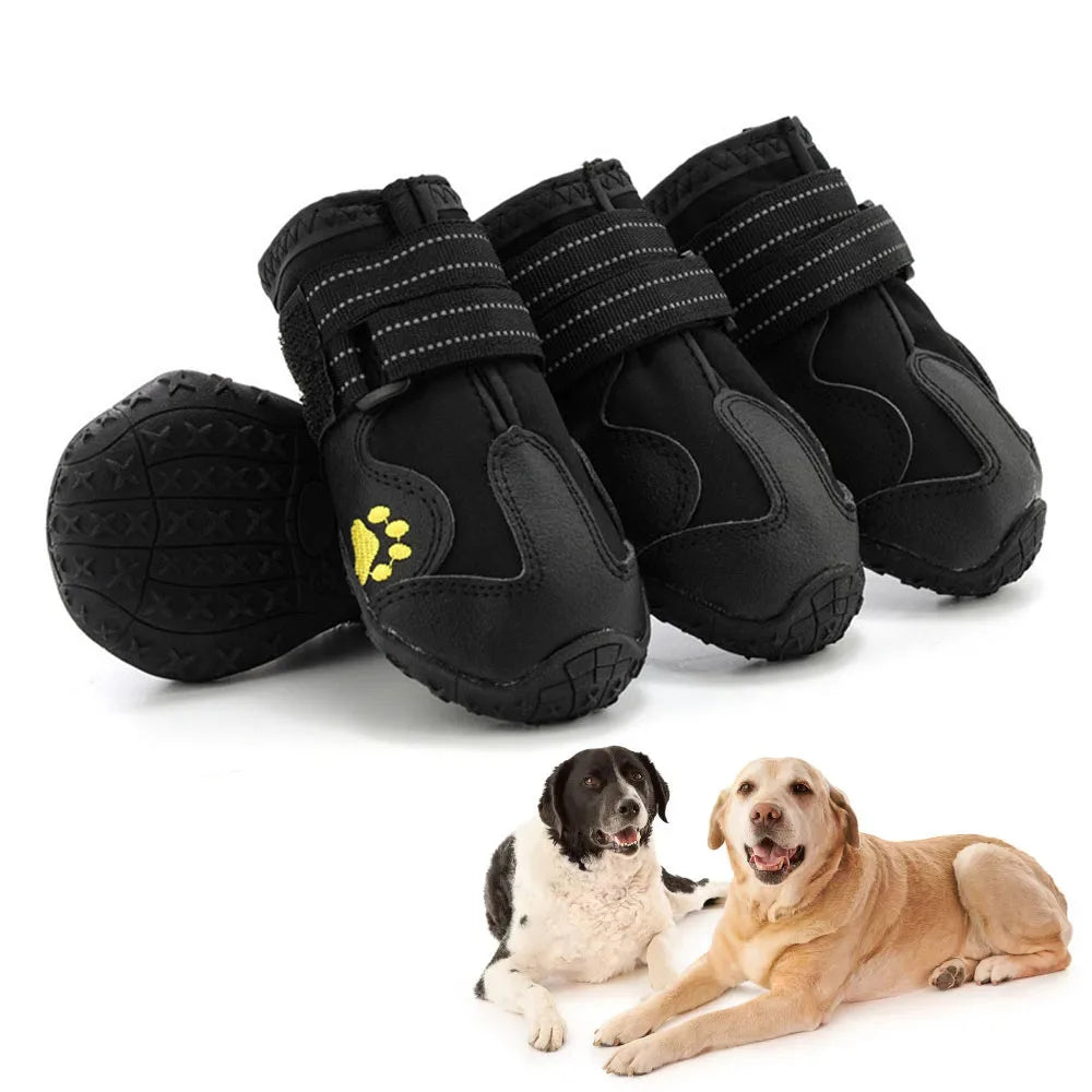 Waterproof Dog Shoes – Anti-Slip Boots for Hot Pavement & Snow