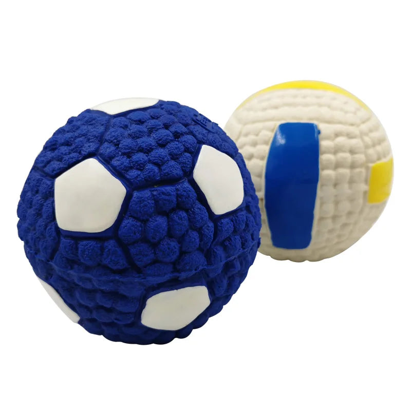 Squeaky Dog Ball Toy – Soft Latex Ball for Chewing & Play