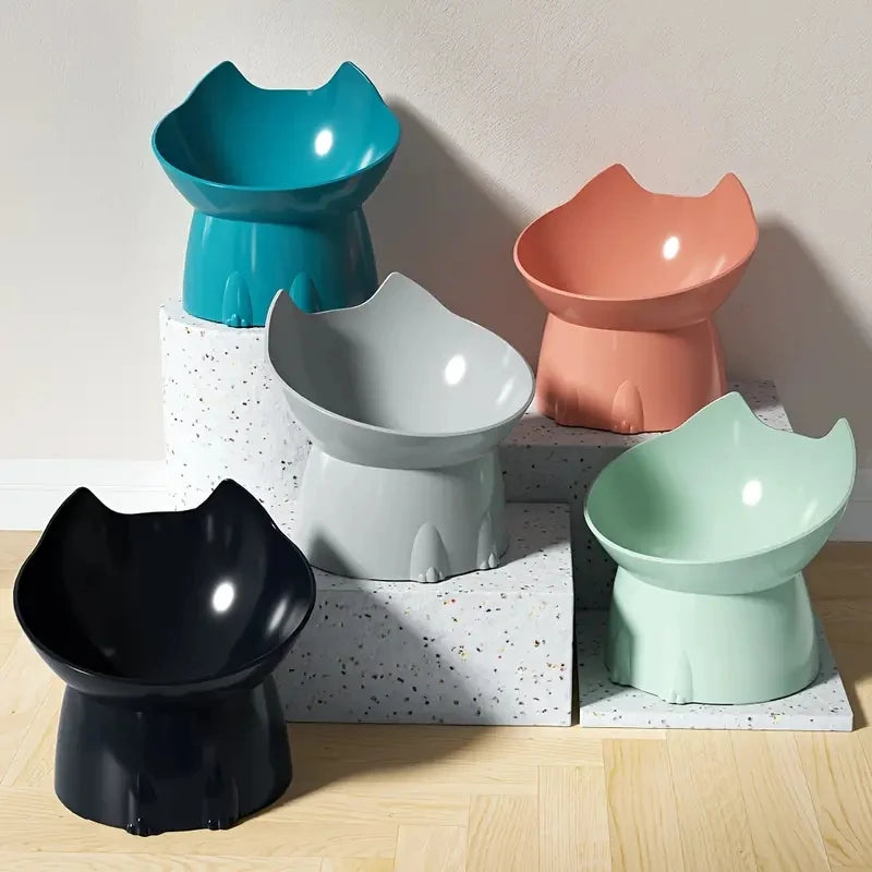 WhiskerWare Elevated Cat Bowl – Anti-Tip & Neck-Friendly